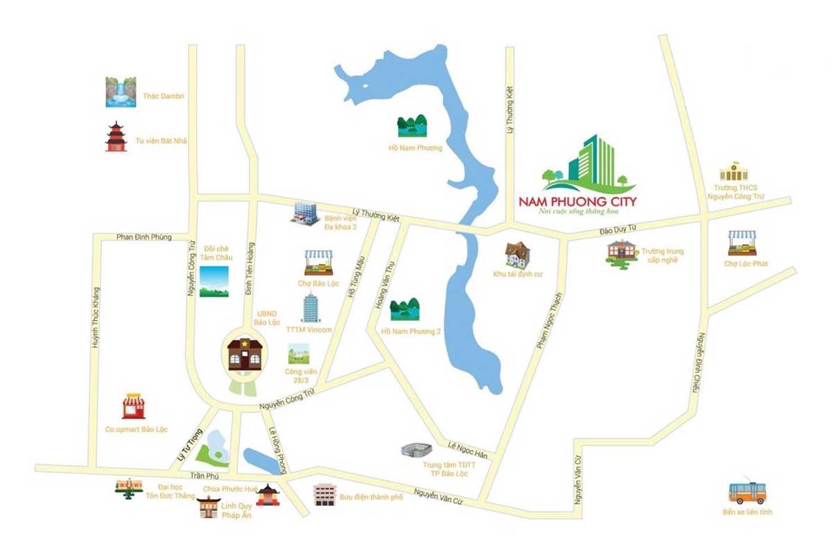 Location of Nam Phuong City Bao Loc Project Location of Nam Phuong City Bao Loc Project