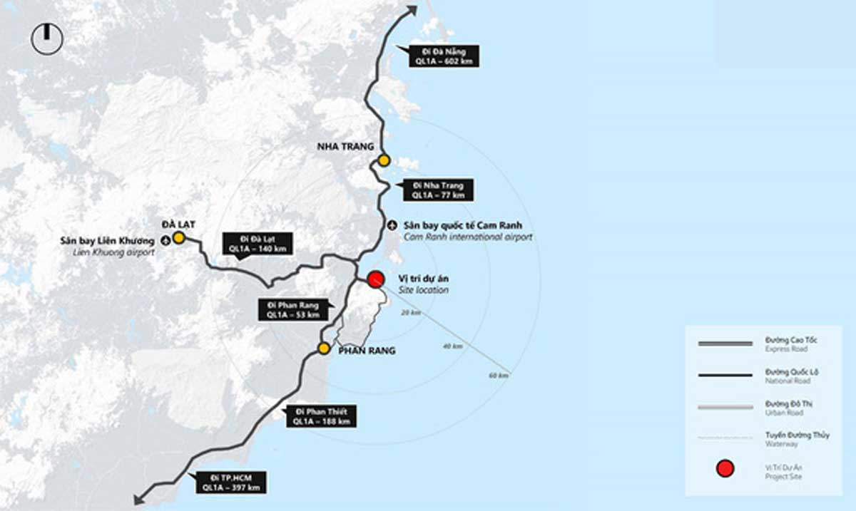 Location of Nara Binh Tien Golf & Beach Resort Project Location of Nara Binh Tien Golf & Beach Resort Project