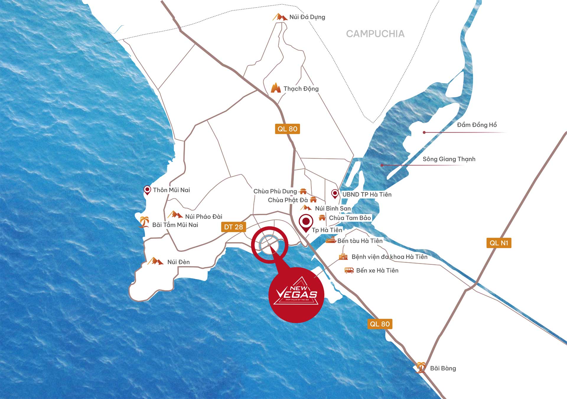 Location of New Vegas Ha Tien Project Location of New Vegas Ha Tien Project