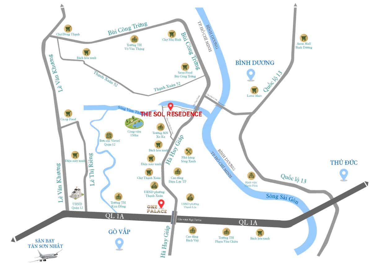 Location of The Sol Residence Townhouse Project District 12