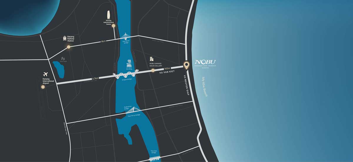 Location of Nobu Hotel & Residences Danang Project