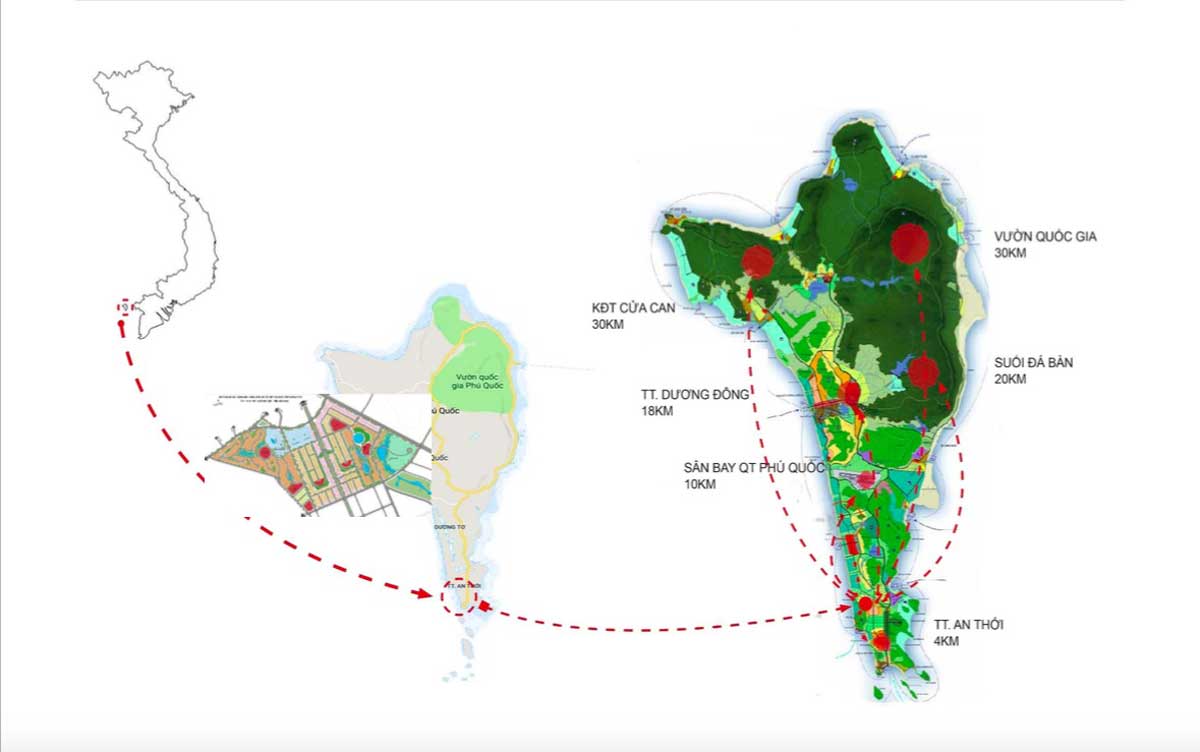 Location of NovaWorld Phu Quoc Project Location of NovaWorld Phu Quoc Project