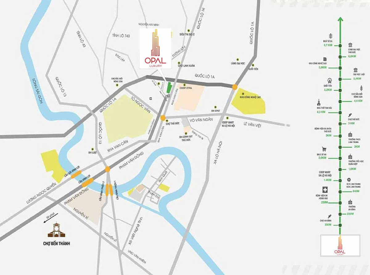 Location of Opal Luxury Apartment Project Di An Binh Duong Location of Opal Luxury Apartment Project Di An Binh Duong