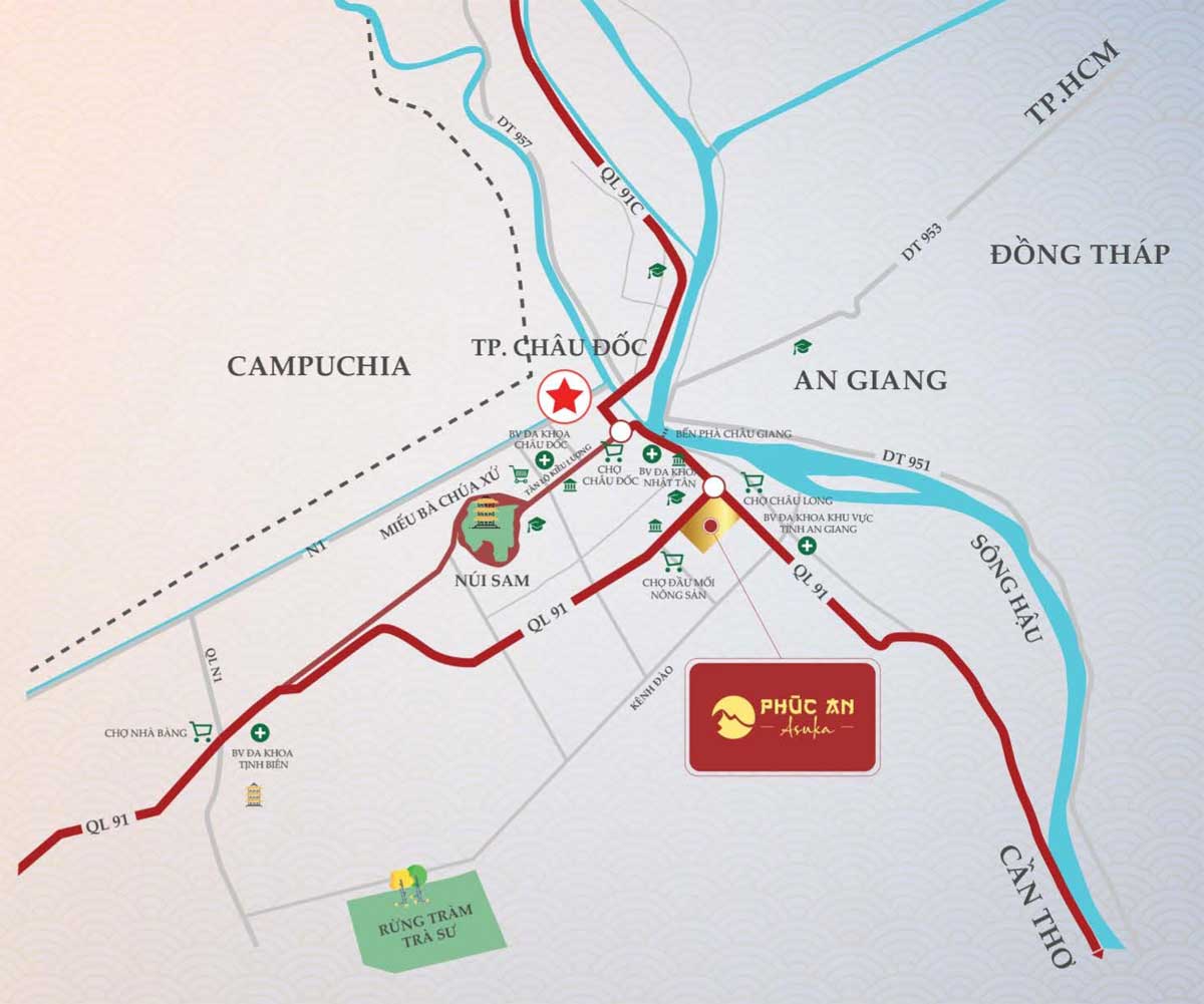Location of Phuc An Asuka Chau Doc An Giang Project Location of Phuc An Asuka Chau Doc An Giang Project