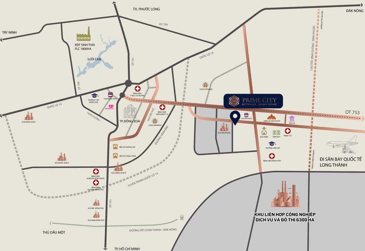 Prime City Binh Phuoc Project Location
