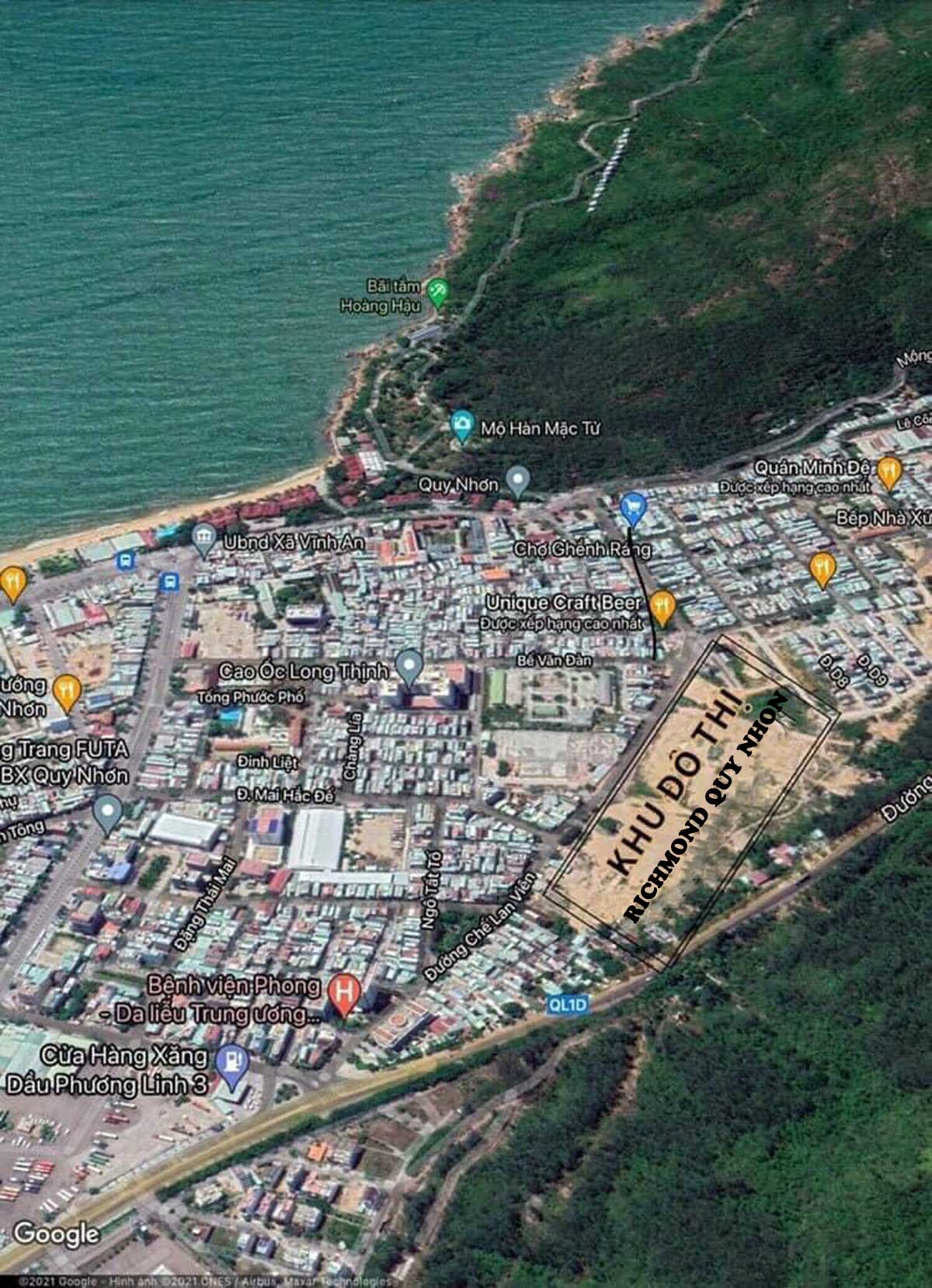 Location of Richmond Quy Nhon Binh Dinh Project