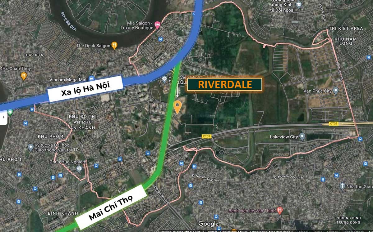 Vị trí Dự án Riverdale Quận 2 Thủ Đức Vị trí Dự án Riverdale Quận 2 Thủ Đức