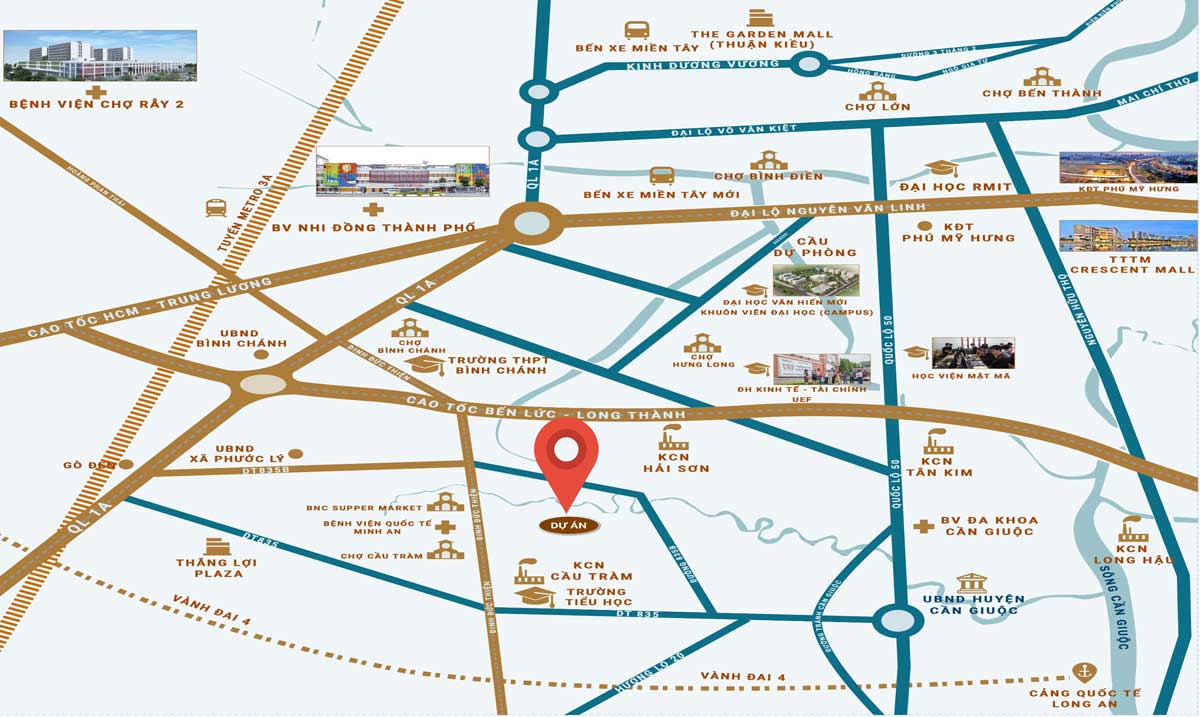 Location of Saigon Fortune Can Duoc Long An Project