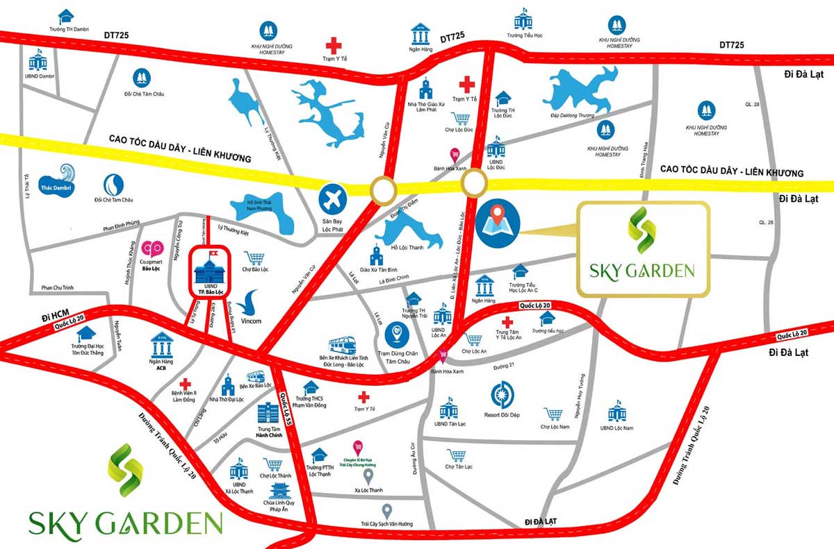 Location of Sky Garden Bao Loc Project Location of Sky Garden Bao Loc Project