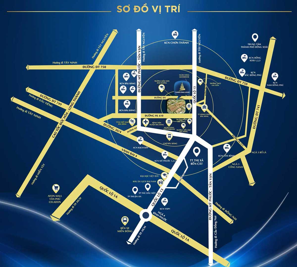 Location of Thang Long Luxury Project