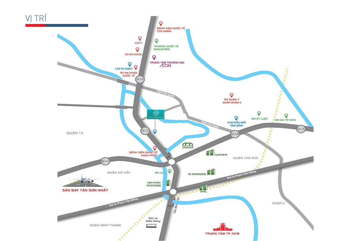 Location Map of The Emerald 68 Apartment Project Thuan An Binh Duong Location Map of The Emerald 68 Apartment Project Thuan An Binh Duong