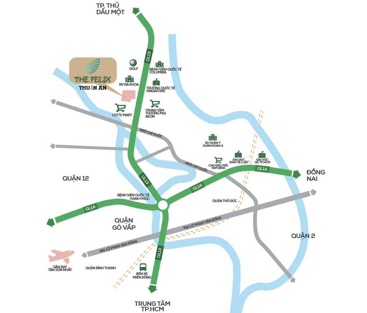 Location of The Felix Thuan An Project Location of The Felix Thuan An Project