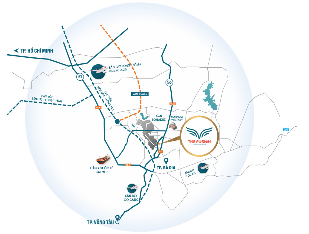 Location of The Fusion Project Ba Ria - Vung Tau