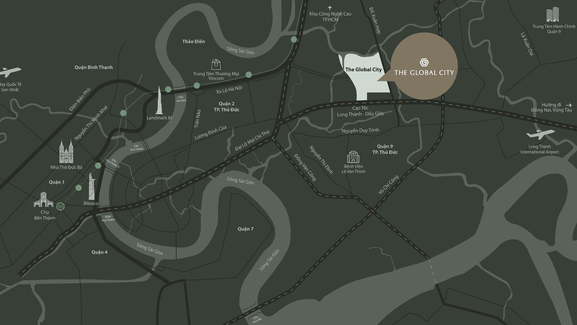 Masteri Grand View location at The Global City Project