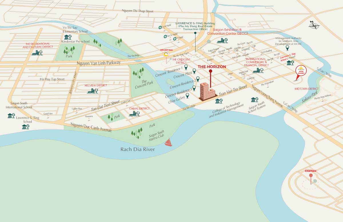 Location of The Horizon Phu My Hung Apartment Project