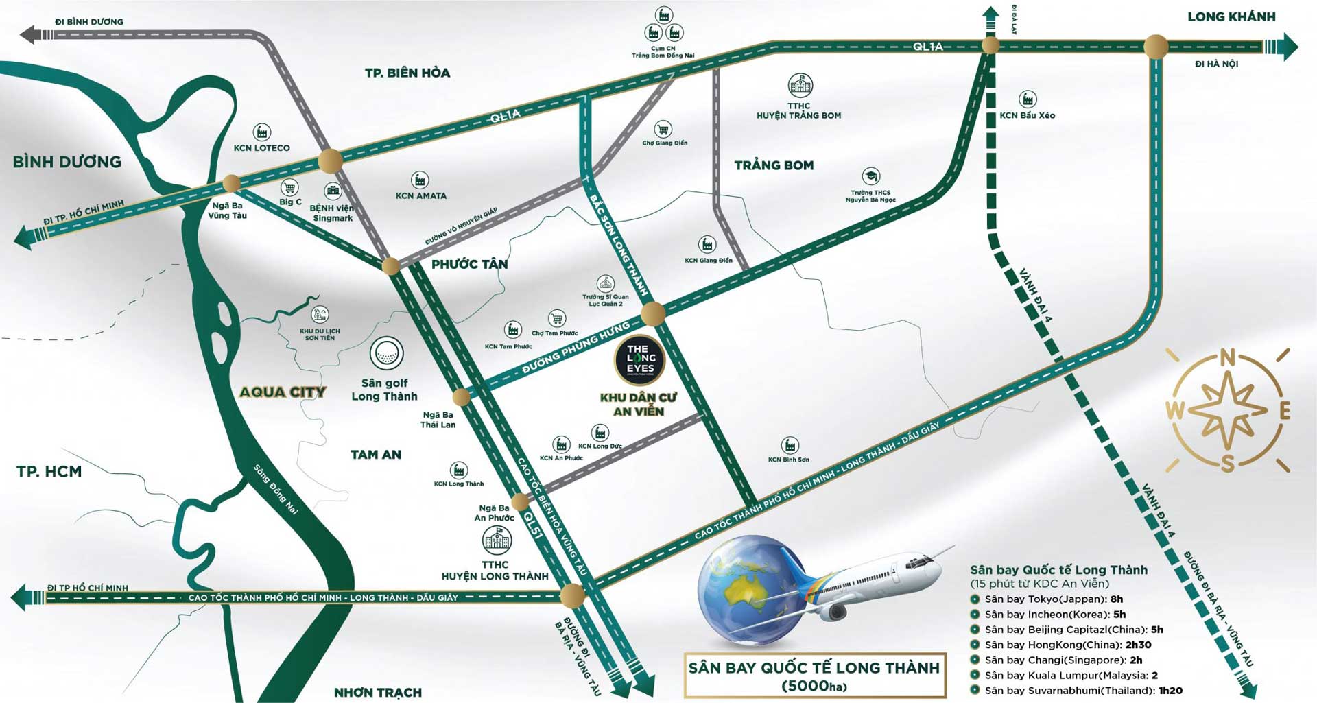 Location of The Long Eyes Trang Bom Dong Nai Project Location of The Long Eyes Trang Bom Dong Nai Project