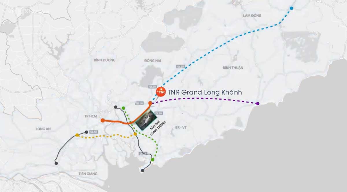 Location of TNR Grand Long Khanh Urban Area Project, Dong Nai