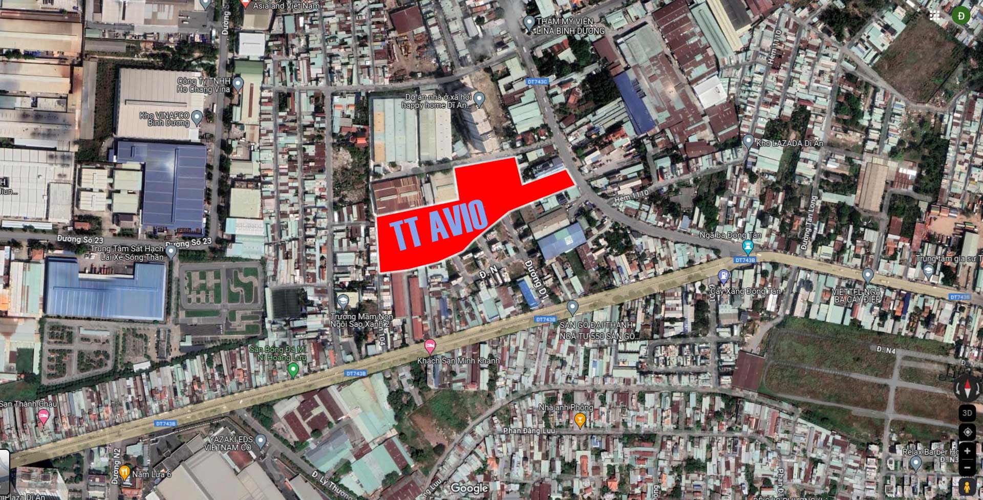 Location of Avio Di An Binh Duong Project Location of Avio Di An Binh Duong Project
