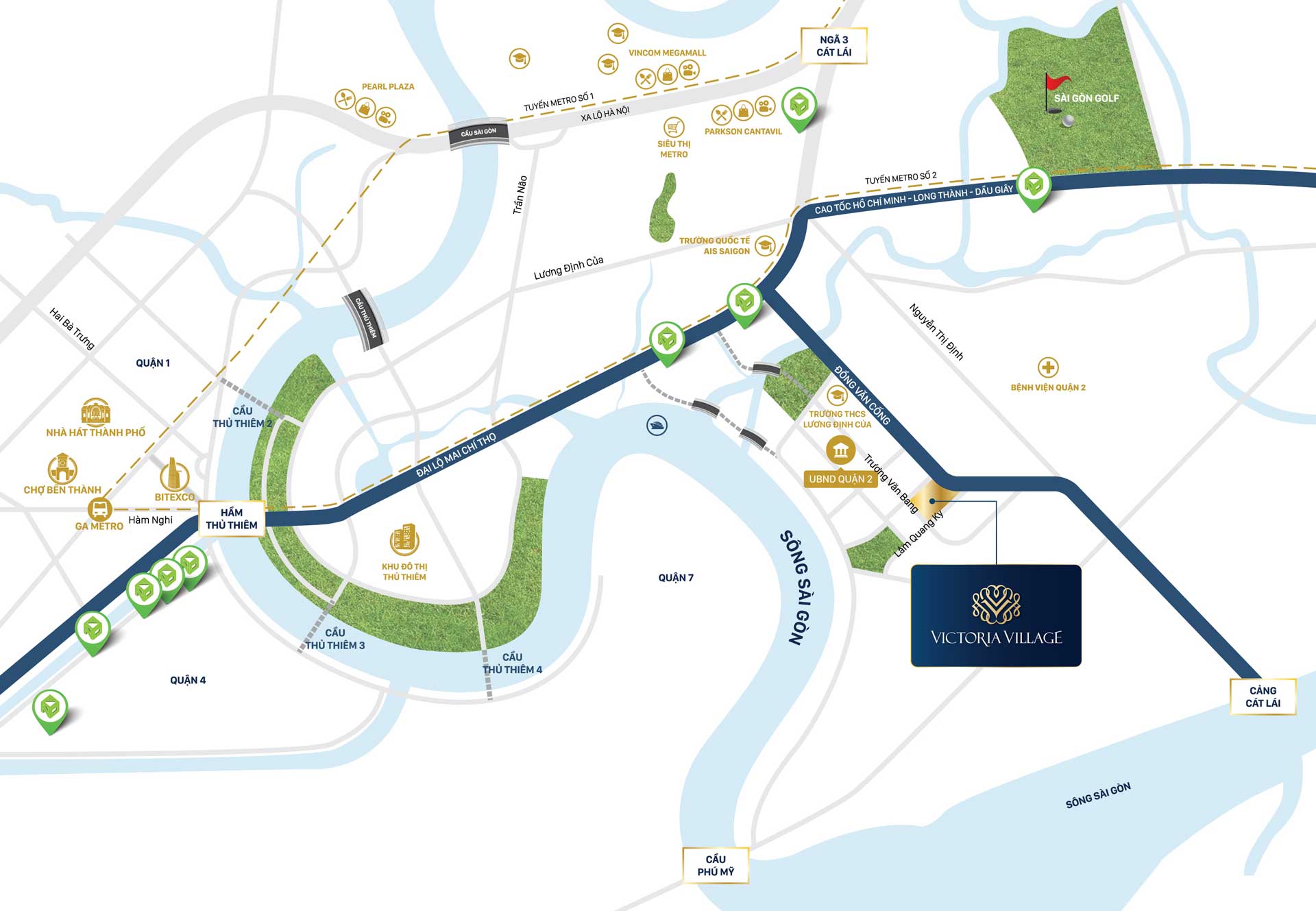 Location of Victoria Village Project District 2 Thu Duc