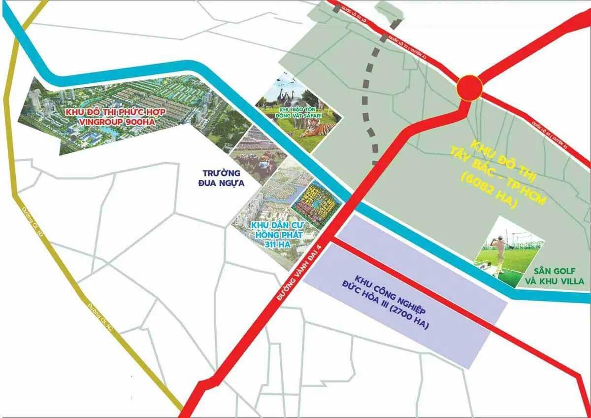 Location of Vinhomes Duc Hoa Project Location of Vinhomes Duc Hoa Project