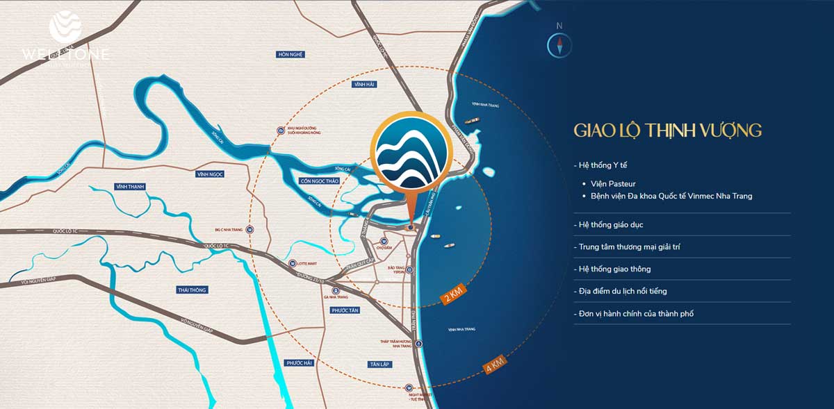 Location of Welltone Luxury Residence Nha Trang Apartment Project Location of Welltone Luxury Residence Nha Trang Apartment Project