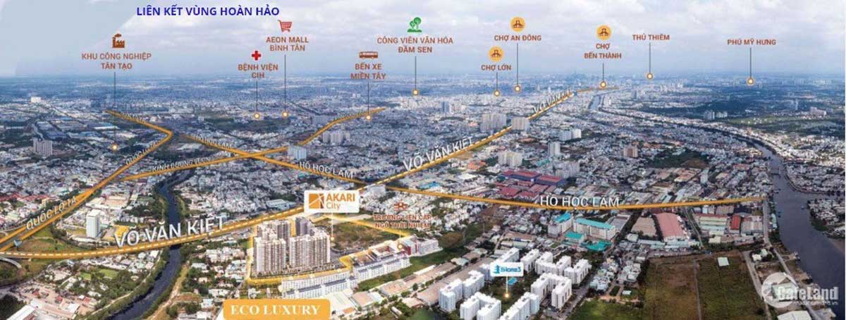 Location of Eco Luxury Townhouse Project in Binh Tan Location of Eco Luxury Townhouse Project in Binh Tan