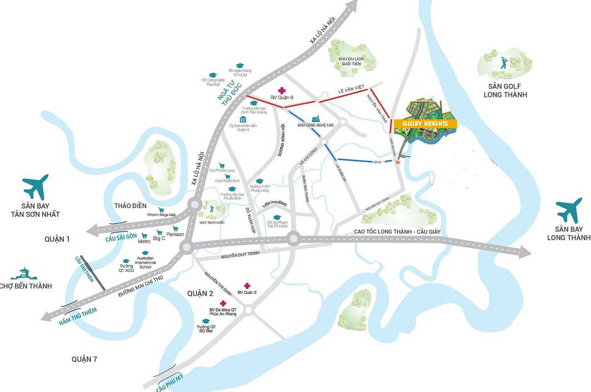 Location of Glory Heights Vinhomes Grand Park Location of Glory Heights Vinhomes Grand Park