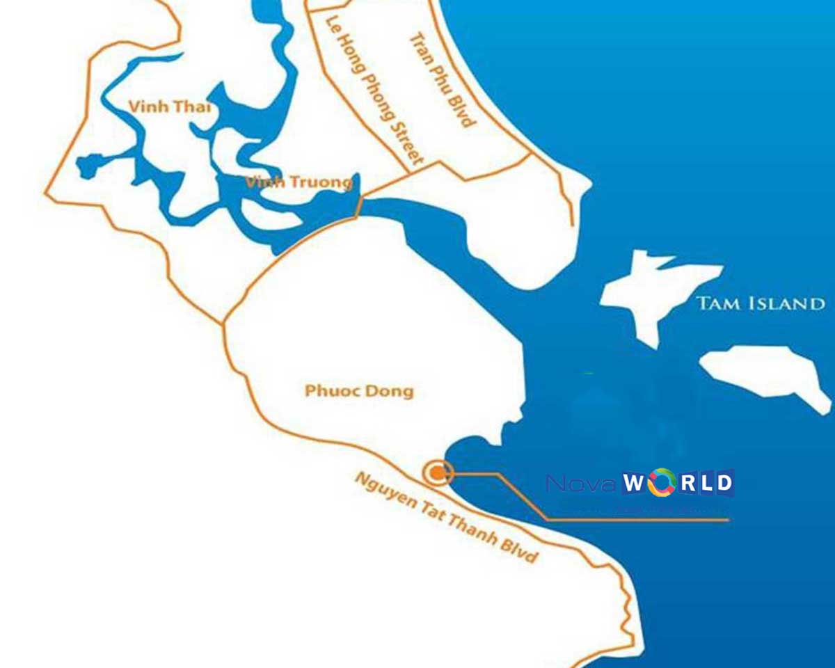 Location of NovaWorld Nha Trang Diamond Bay Urban Area Project NovaWorld Nha Trang Diamond Bay Location Map