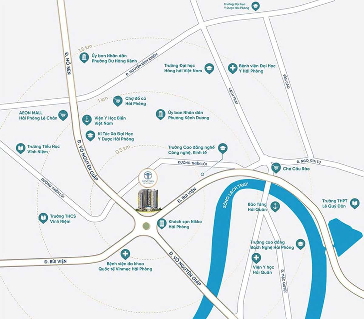 Location of Sentosa Sky Park Hai Phong Project Location of Sentosa Sky Park Hai Phong Project