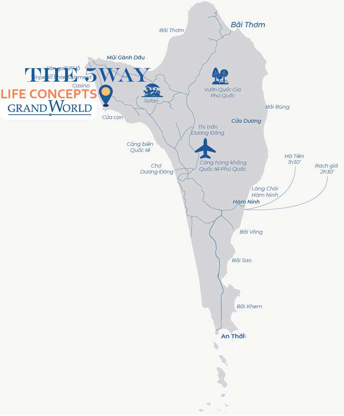 Location of The 5Way Phu Quoc Apartment Project Location of The 5Way Phu Quoc Apartment Project