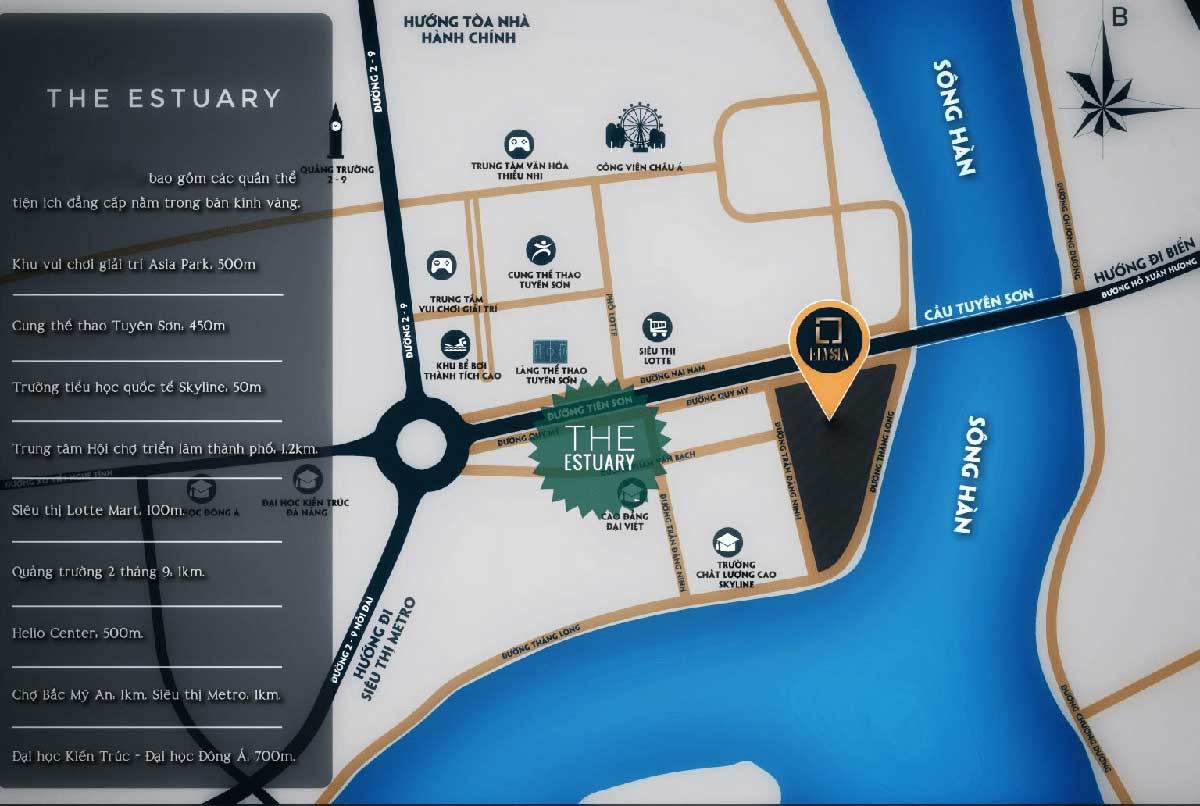 Location of The Estuary Tuyen Son Apartment Project, Da Nang