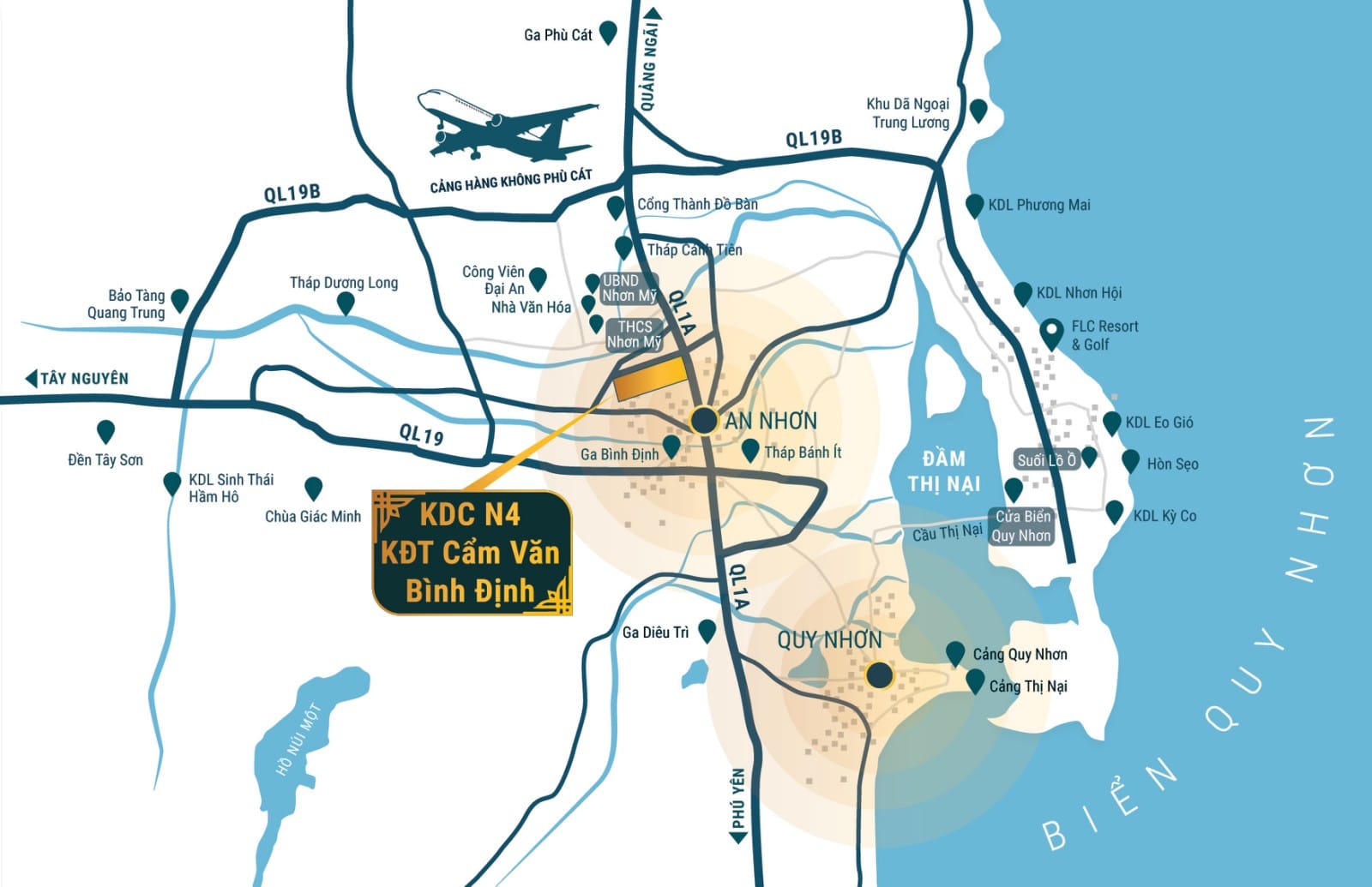 Location of Cam Van An Nhon Binh Dinh Urban Area Project