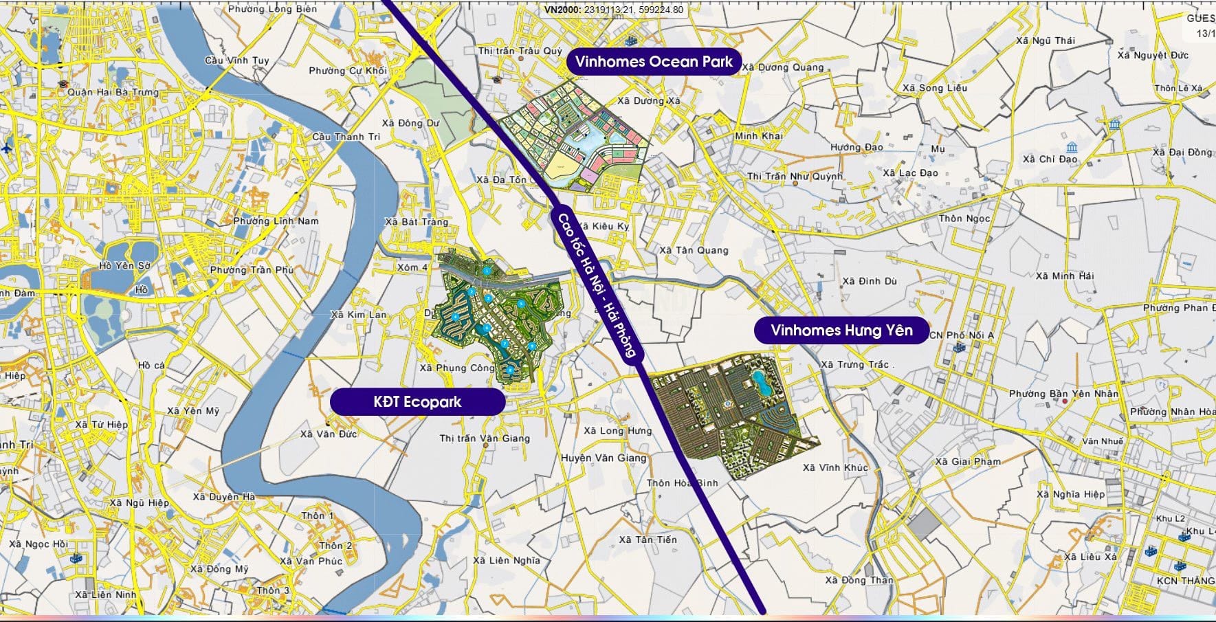 Vinhomes Dream City location Vinhomes Dream City location