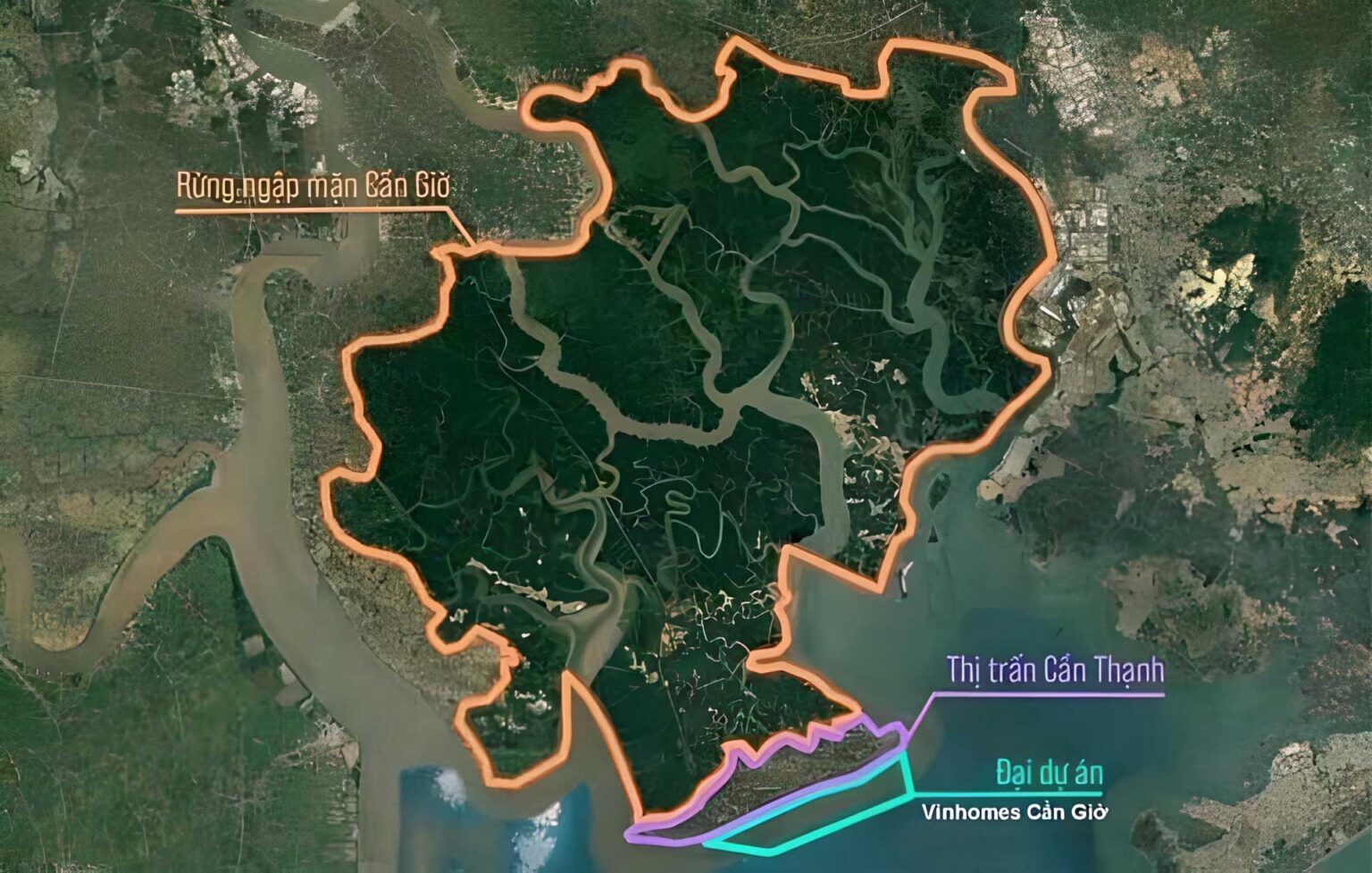 Location of Vinhomes Green Paradises Can Gio Project