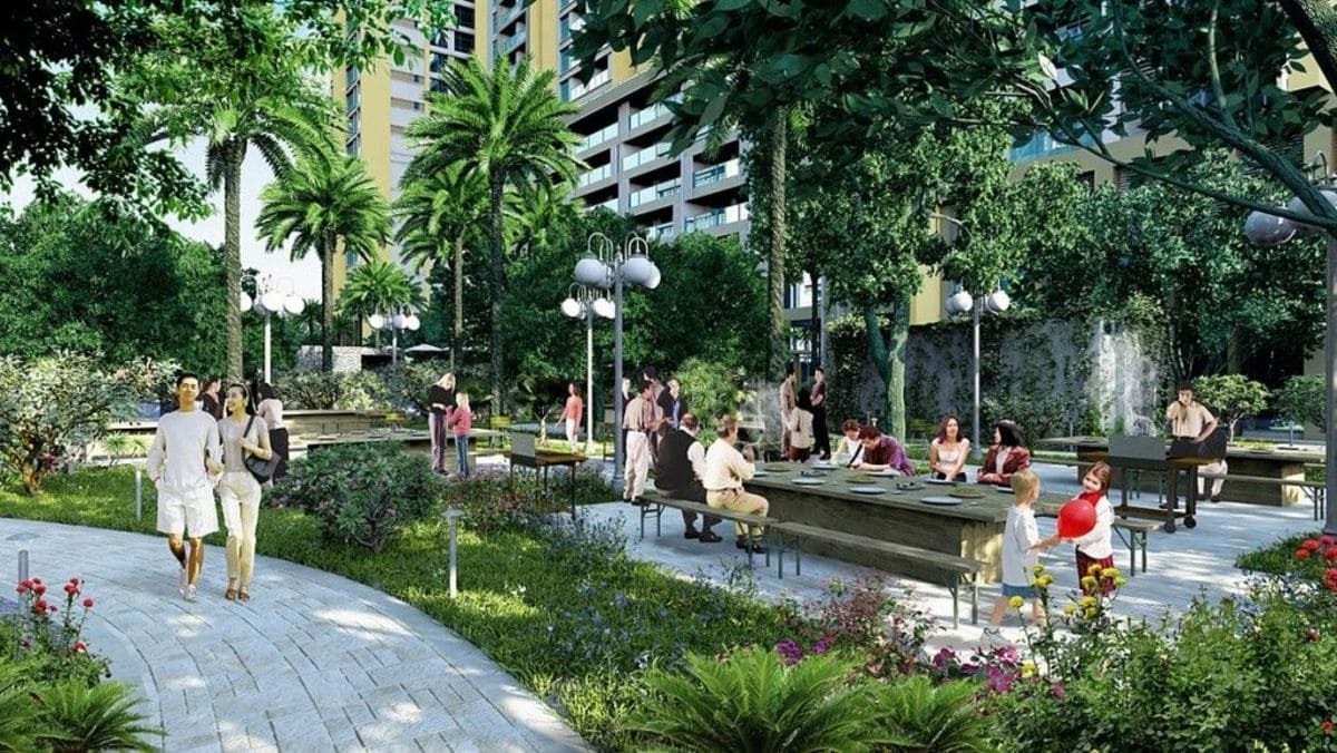 BBQ Garden at Tanimex Social Housing Apartment